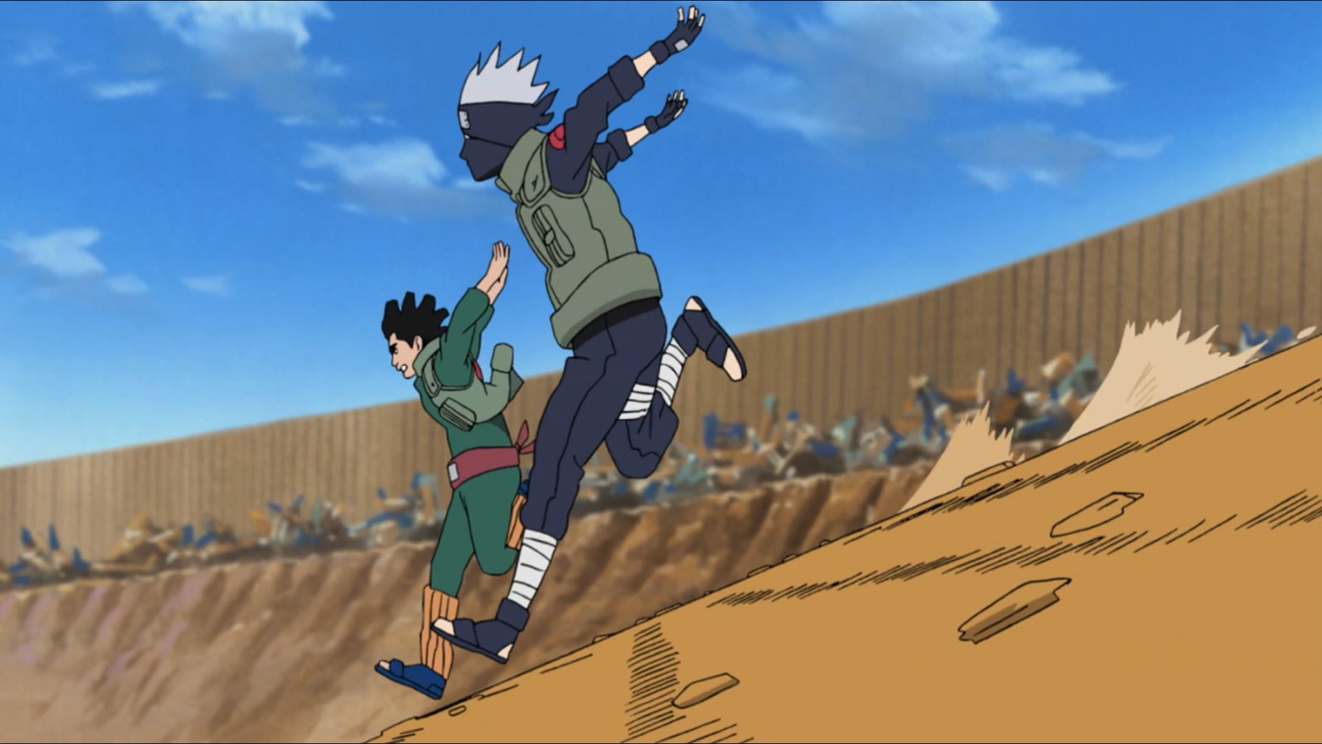 Might Guy and Kakashi, Naruto