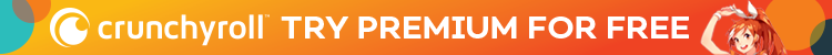 Crunchyroll-Hime posa para un banner publicitario de Crunchyroll.
