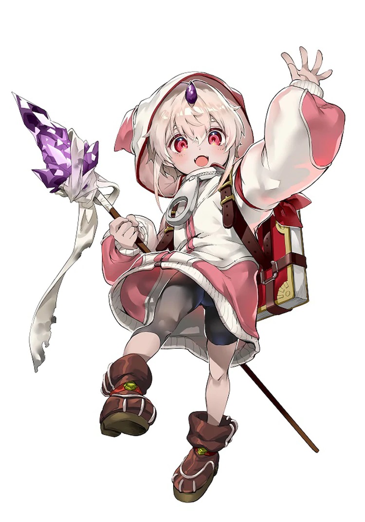 A character setting of Lilia, a powerful child sorceress and one of the three heroines / rejected bridal candidates from the upcoming Erabarenakatta Yuusha no Hanayome stage reading event.