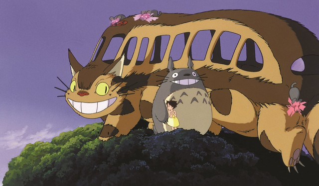While the sun begins to set, Totoro and the Catbus help Satsuki search for her missing little sister, Mei.