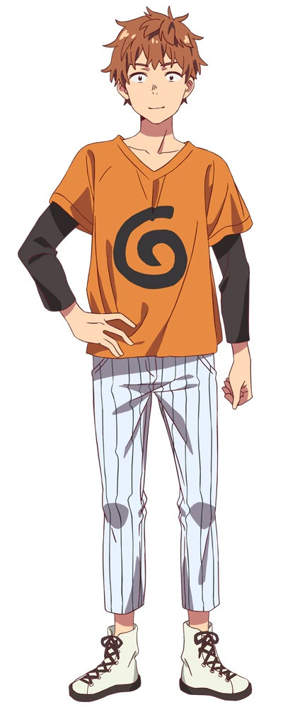 A character visual of Kazuya Kinoshita, the protagonist of the upcoming Rent-A-Girlfriend TV anime.