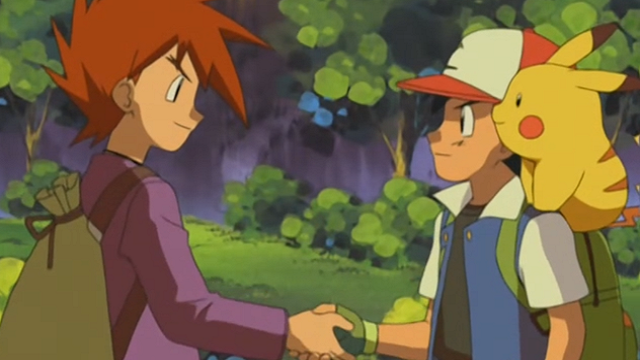 Ash Ketchum und Gary Oak in Pokémon