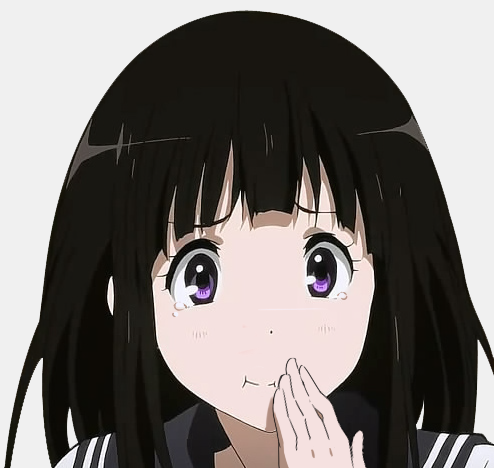 Transparent anime girl face