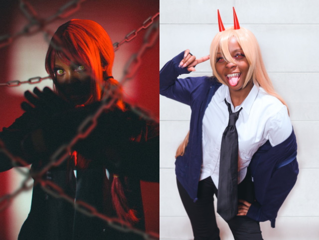 Chibith0t as Makima and Power (Chainsaw Man) 