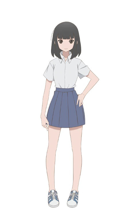 A character visual of Naru Senda, a high school student / aspiring idol singer from the upcoming Kakushigoto TV anime.