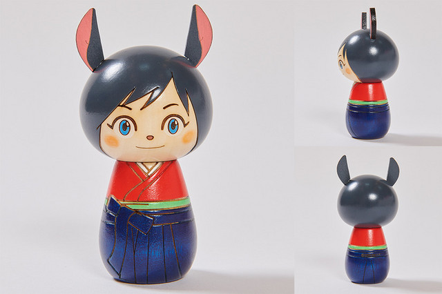 A promotional image depicting the Natsuki kokeshi dolls sold at the Summer Wars pop-up store.