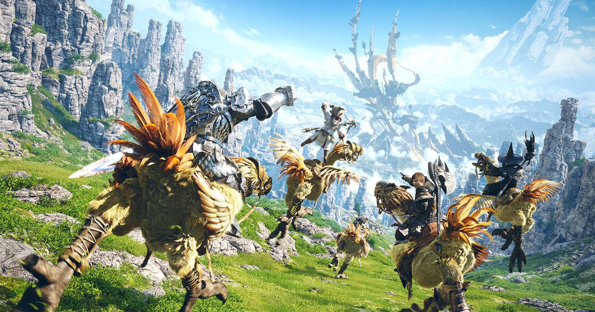 Final Fantasy XIV is about to kick off its PS5 service, so here's a pic full of Chocobo butts. 