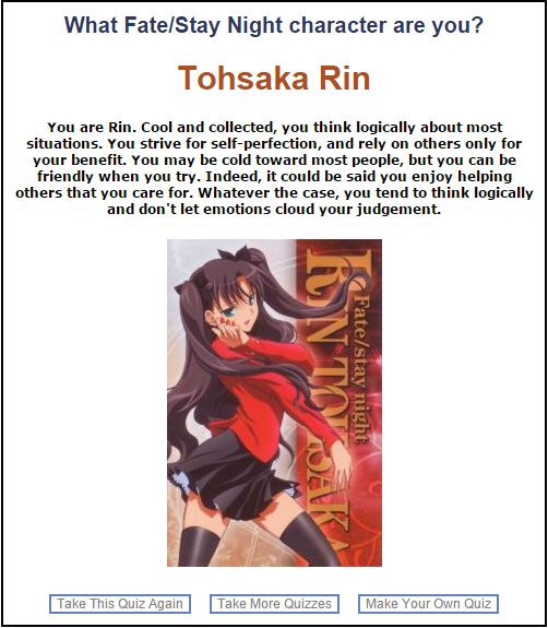 Crunchyroll Forum Fsn What Fate Stay Night Character Are You Page 6