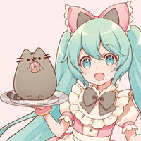 pusheen hatsune miku